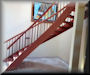 Genuine Mahogany 17 ft QT series with Bamboo balusters_sculptured treads and profiled rails